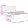 vidaXL Cadre de lit Ch&ecirc;ne brun 150 x 200 cm Bois Ing&eacute;nierie