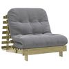 vidaXL Canap&eacute;-lit futon avec matelas 90x206x11 cm bois de pin impr&eacute;gn&eacute;