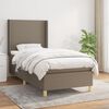vidaXL Sommier &agrave; lattes de lit avec matelas Taupe 90x190 cm Tissu