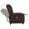 vidaXL Fauteuil de massage Marron foncé Tissu