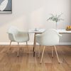 vidaXL Chaises &agrave; manger lot de 2 cr&egrave;me tissu