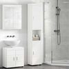 vidaXL Ensemble de Meubles de Salle de Bain TULUM Blanc brillant