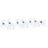 vidaXL Rennes LED 7 pcs Argent tissu