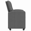 vidaXL Chaises de Salle &agrave; Manger avec Roues 2 pcs Gris fonc&eacute;