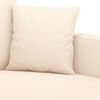 vidaXL Canap&eacute; &agrave; 3 places Cr&egrave;me 210 cm Velours