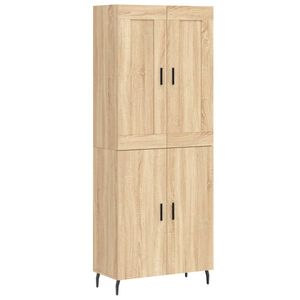 vidaXL Buffet haut Ch&ecirc;ne sonoma 69,5x34x180 cm Bois d'ing&eacute;nierie