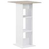 vidaXL Table de bar Blanc et b&eacute;ton 60x60x110 cm