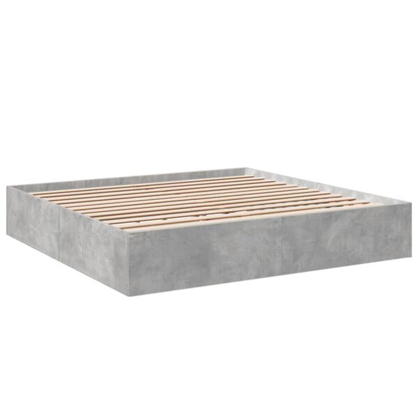 vidaXL Cadre de lit sans matelas gris b&eacute;ton 200x200 cm