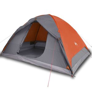 vidaXL Tente de camping &agrave; d&ocirc;me 6 personnes orange imperm&eacute;able