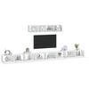 vidaXL Ensemble de meubles TV 6 pcs Blanc Bois d'ing&eacute;nierie