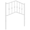 vidaXL T&ecirc;te de lit de remplacement m&eacute;tal blanc 75 cm