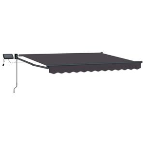 vidaXL Store r&eacute;tractable manuel avec LEDs Anthracite 2,5 x 2 m