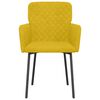 vidaXL Chaises à manger lot de 2 Jaune Velours