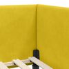vidaXL Cadre de lit d'angle avec matelas Autre 2 pcs Jaune Velours