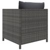vidaXL Salon de jardin 6 pcs avec coussins R&eacute;sine tress&eacute;e Gris