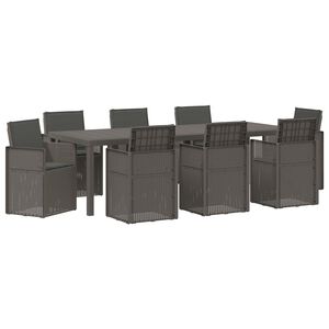 vidaXL Ensemble de salle &agrave; manger pour jardin 9 pc PP