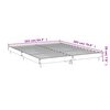 vidaXL Cadre de lit sans matelas gris b&eacute;ton 160x200 cm