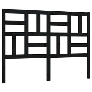 vidaXL T&ecirc;te de lit Noir 126x4x104 cm Bois massif de pin