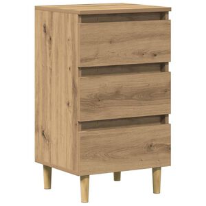 vidaXL Table de chevet ch&ecirc;ne artisanal 40x35x69 cm bois d&rsquo;ing&eacute;nierie