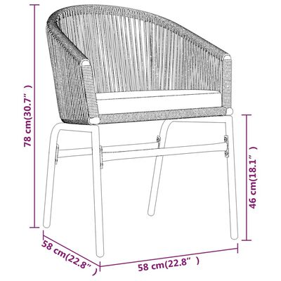 vidaXL Ensemble à manger de jardin 9 pcs Noir