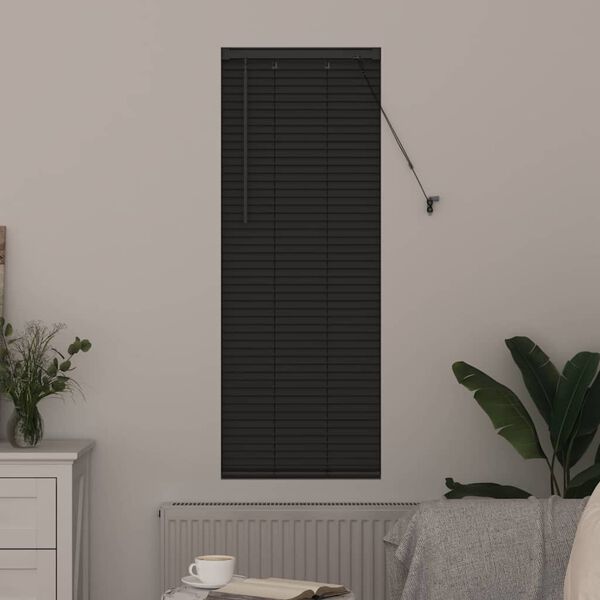 vidaXL Store de Fen&ecirc;tre avec des rideaux Gris fonc&eacute; Aluminium