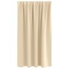 vidaXL Rideaux occultants avec anneaux 2 pcs Cr&egrave;me 140 x 140 cm