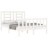vidaXL Cadre de lit sans matelas blanc 140x200 cm bois de pin massif