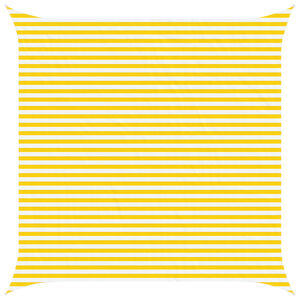 vidaXL Voile d'ombre Jaune et blanc 4,5 x 4,5 m 100 % polyester Oxford