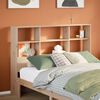 vidaXL T&ecirc;te de lit avec rangement 140 cm bois massif de pin