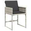 vidaXL Ensemble &agrave; manger de jardin et coussins 15 pcs gris clair rotin