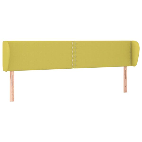 vidaXL T&ecirc;te de lit avec oreilles Vert 163x23x78/88 cm Tissu