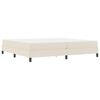 vidaXL Cadre de lit avec matelas Cr&egrave;me 200 x 200 cm tissu