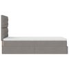 vidaXL Cadre de lit ottoman avec matelas taupe 90x190 cm tissu
