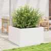 vidaXL Jardini&egrave;re blanc 80x80x45,5 cm bois de pin massif