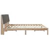 vidaXL Cadre de lit avec t&ecirc;te de lit Marron 200 x 200 cm Pin massif