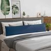 vidaXL Coussins de canap&eacute; 2 pcs Bleu 200 x 40 cm tissu