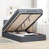 vidaXL Lit ottoman avec matelas gris fonc&eacute; 120x190 cm velours