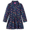 vidaXL Robe pour enfants &agrave; manches longues bleu marine 140