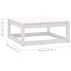 vidaXL Salon de jardin 11 pcs avec coussins Blanc Bois de pin massif
