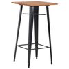 vidaXL Mobilier de bar 3 pcs Acier Noir