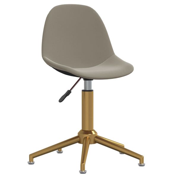 vidaXL Chaise pivotante de salle &agrave; manger Gris clair Velours