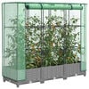 vidaXL Jardini&egrave;re sur&eacute;lev&eacute;e avec housse aspect rotin 120x40x123 cm