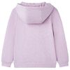 Sweatshirt &agrave; capuche et fermeture &eacute;clair pour enfants m&eacute;lange lila 116