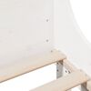 vidaXL Cadre de lit sans matelas blanc 135x190 cm bois de pin massif