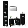 vidaXL Ensemble de meubles salle de bain 4 pcs noir bois d'ing&eacute;nierie