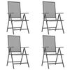 vidaXL Ensemble &agrave; manger de jardin 5 pcs anthracite acier