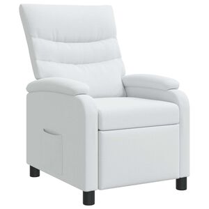vidaXL Fauteuil inclinable Blanc Tissu