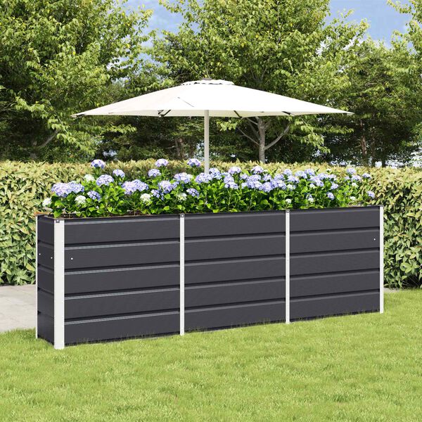 vidaXL Jardini&egrave;re Anthracite 160 x 40 x 75 cm Acier