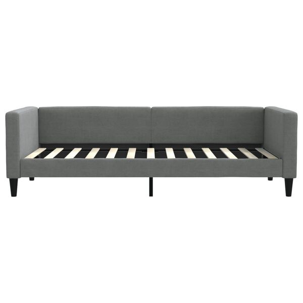 vidaXL Lit de repos sans matelas gris fonc&eacute; 90x200 cm tissu
