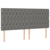 vidaXL T&ecirc;te de lit Gris fonc&eacute; 180 x 7 x 118/128 cm Tissu